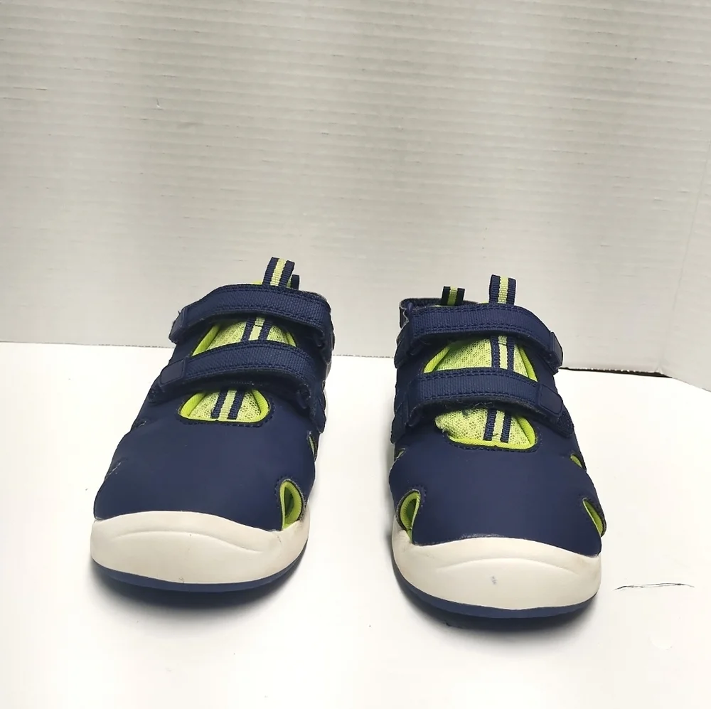 Cat & Jack Kids Navy & Lime Sport Sandals | Adjustable Velcro | Summer Play Shoe